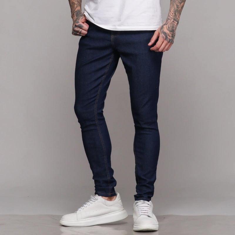 Kit 3 Calças Jeans Masculina Skinny Clara Marmorizada Escura Tendência