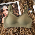 Sutiã sem costura feminino conforto acolchoado sutiãs sem fio brilhante roupa interior sexy bralette suporte lingerie sexy feminino íntimo