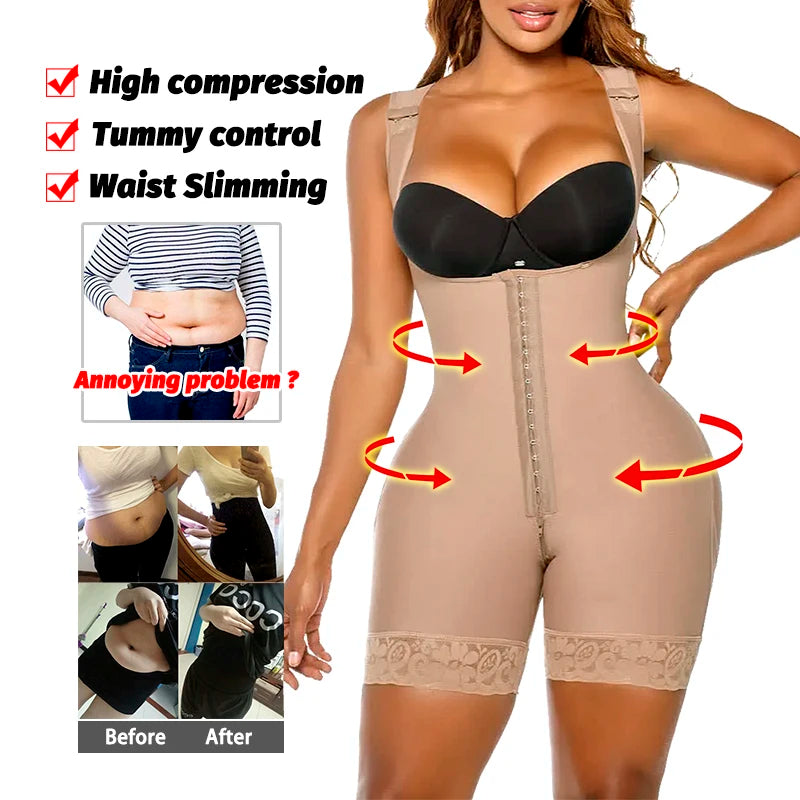 Cintas de controle de abdômen shapers colombianas faja shapewear pós-parto pós cirurgia barriga controle espartilho bainha roupa interior feminina